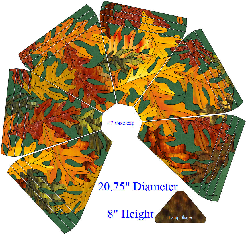 Oak Leaf Panel Lamp