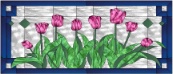 stained glass transom tulips