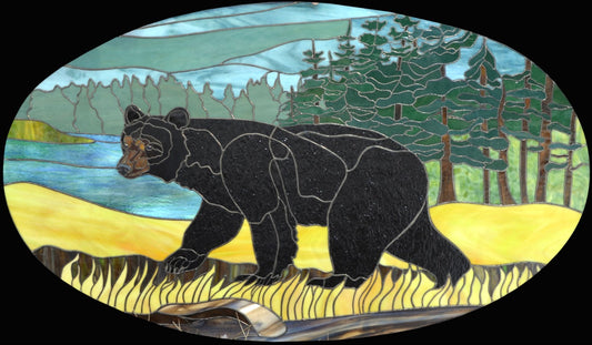 Yes, This is a Black Bear in Stained Glass