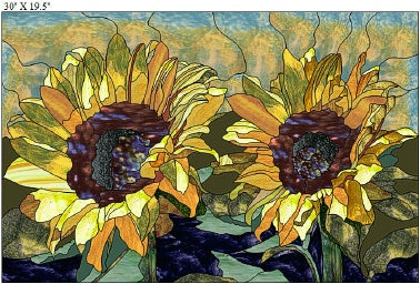 New Free Stained Glass Sunflower Pattern is Posted