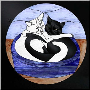 The Sept-Oct 2015 Free Monthly Cat Stained Glass Pattern is Up!