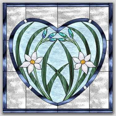 March-April 2017 Free Monthly Stained Glass Pattern: “Hearts & Flowers”