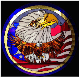Stunning Stained Glass American Eagle Panel - Entry in Utah State Fair