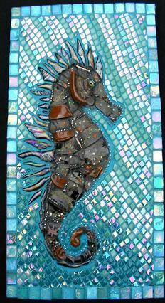 Love Mosaics?  This Seahorse uses Broken Teapot, Tile, Glass & More