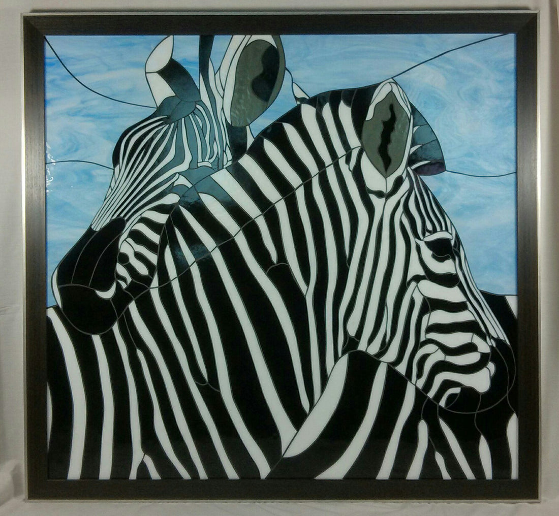Wonderful Zebra Mosaic by John Michael from "Into Africa" CD Stained Glass Pattern