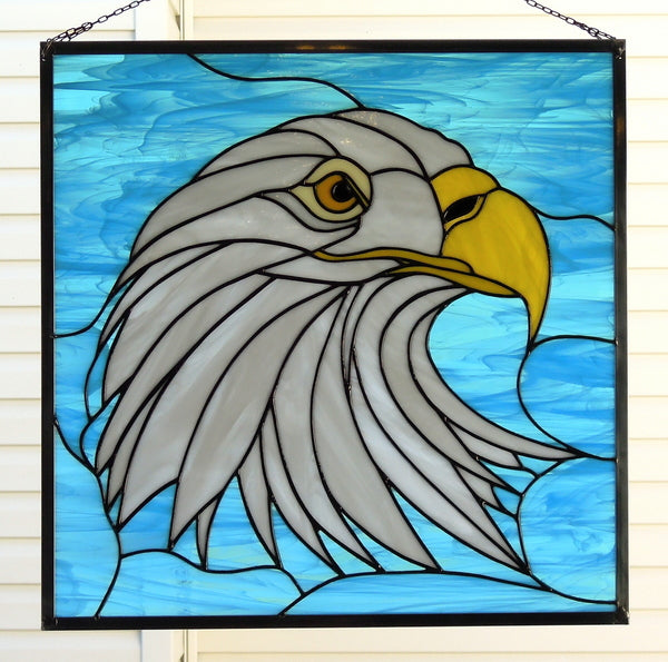 Paned Expressions "Eagle" Custom Stained Glass Pattern on "Windows of the West" Blog
