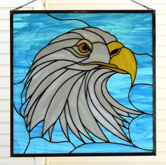 Paned Expressions "Eagle" Custom Stained Glass Pattern on "Windows of the West" Blog