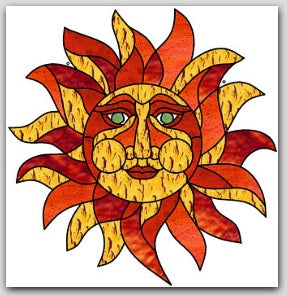 February 2017 Free Monthly Stained Glass Pattern: "Sun Suncatcher"
