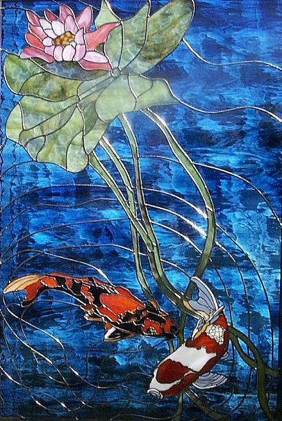 Koi Dance Stained Glass