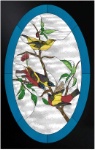 Stained Glass Pattern-Finches