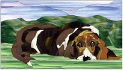 Stained Glass Pattern-Basset Hound