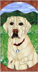 Stained Glass Pattern-Yellow Lab