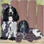 Stained Glass Pattern-Spaniels