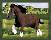 Stained Glass Pattern-Shire Horse