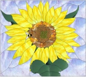 Stained Glass Pattern-Honey Bee