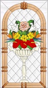 Stained Glass Cabinet Door Pattern Flower Bower