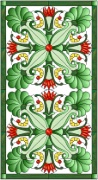 Stained Glass Cabinet Door Pattern Art Nouveau 2