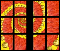Stained Glass Cabinet Door Pattern Shell