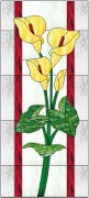 Stained Glass Cabinet Door Pattern Calla Lilies 2