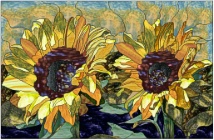 stained glass sunflowers