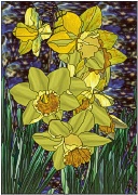 stained glass daffodils