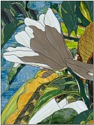 stained glass golden magnolia
