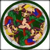 Stained Glass Pattern Celtic Elf Knot - From an Ancient Celtic Design