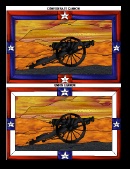 Stained Glass Pattern Civil War Cannon