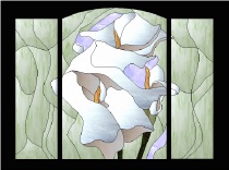 Stained Glass Pattern Calla Lilies