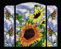 Stained Glass Pattern Sun Flower Summer