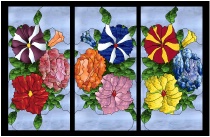 Stained Glass Pattern Petunias