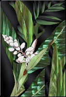 Stained Glass Pattern Palm Frond