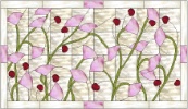 stained glass cherry blossoms