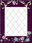 stained glass pattern florally framed