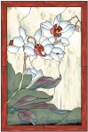 stained glass pattern Orchids