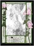 stained glass pattern Rose Mirror