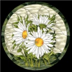 stained glass shasta daisy