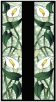 stained glass pattern Stylized Lilies