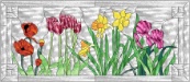 stained glass spring flowers