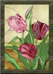 stained glass pattern tulips