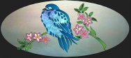 Fused Glass Pattern BlueBird