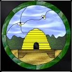 Stained Glass Pattern Buzzy Behive