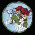Stained Glass Pattern Mother Goose