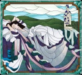 Stained Glass Pattern Sleeping Beauty