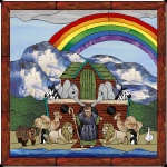 Stained Glass Pattern Noah's Ark