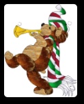 Stained Glass Pattern Christmas Bear