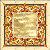 Stained Glass Pattern Autumn Deco