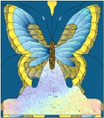 Stained Glass Pattern Butterfly