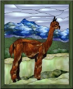 Stained Glass Pattern Alpaca