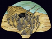 Stained Glass Pattern Fanlamp-Hermit Crab
